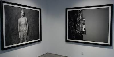 <b>All of Tony Notarberardino are oversized and shot in black &amp; white. The Chelsea Hotel Portraits show is at the ACA Gallery in Chelsea through April 13th.</b> Photo: Deborah Fenker