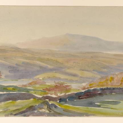 Beatrix Potter, View of Monk Coniston Moor, 1909. Linder Bequest. Museum no. LB.541. ©Victoria and Albert Museum, London. Photo: Courtesy of Frederick Warne &amp; Co. Ltd.
