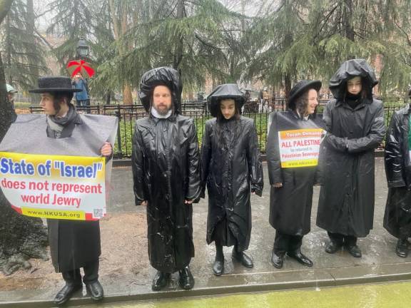 Neturei Karta, an anti-Zionist Orthodox Jewish group, has regularly shown up to pro-Palestine protests in the city.