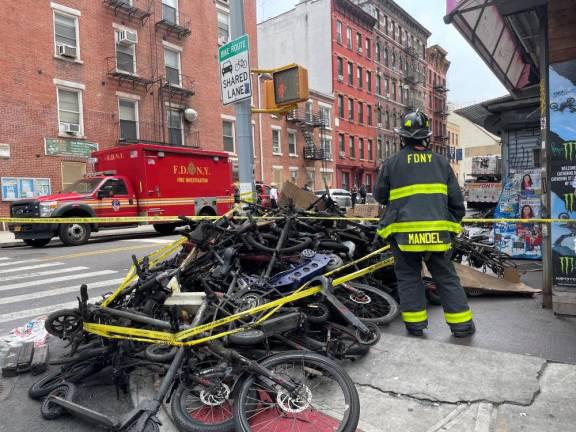 A fire at 80 Madison Street in Manhattan on June 20 killed four people. Firefighters attributed the blaze to lithium ion batteries.