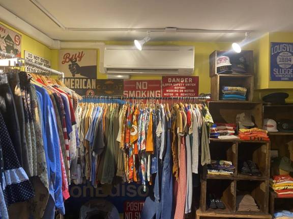 Clothing at Chuck’s Vintage on the Upper East Side. Photo: Michael Simonson