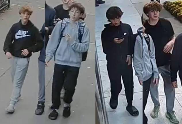 Four teens sought by cops for allegedly spray-painting swastikas on multiple UES buildings. The hate crime reportedly happened on October 9.