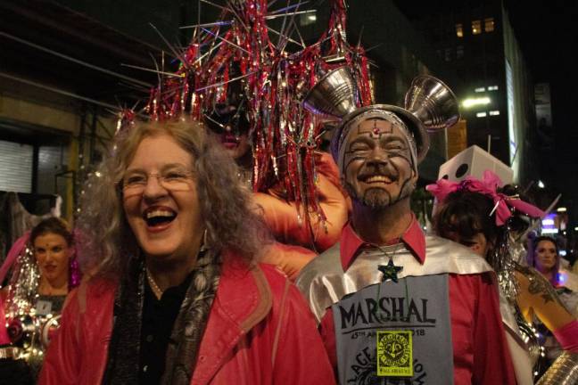 Jeanne Fleming (left) says the Village Halloween Parade is now “a world-famous event.” Photo: Vintage Halloween Parade