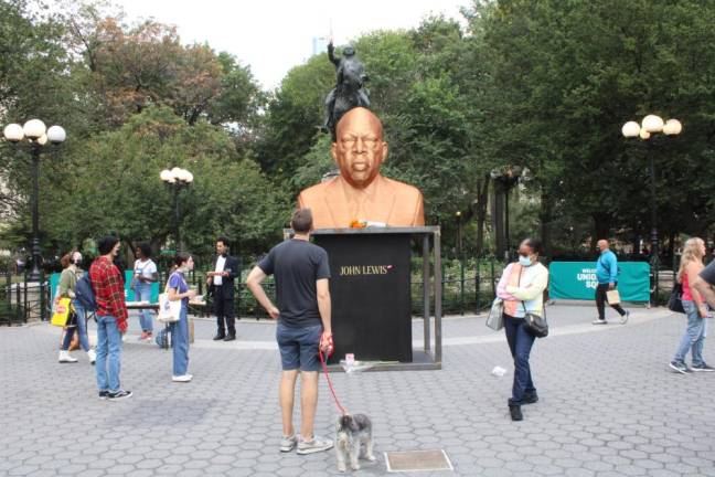 Statue of John Lewis in Union Square Park. Photo: Gaby Messino