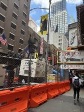 Current construction taking place at Eugene O’Neill Theater after fire ripped through the theater May 4.