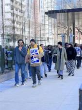 Roughly 1,000 faculty members at NYU went on strike for two days, beginning on March 23. They picketed outside the John A. Paulson Center on Mercer St., and reached a tentative agreement by around 2 a.m. on March 25.