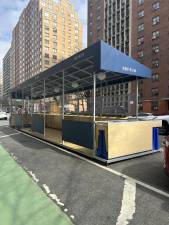 One of the new outdoor dining sheds at Bodrum in the Upper West Side between 88th and 89th street. Photo Credit: Alessia Girardin.