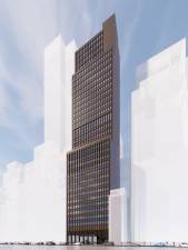 Vanbarton Group is seeking to convert a 27-story office building on E. 43rd St. into an apartment one, adding six stories in the process.
