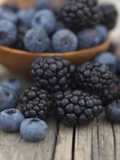Blueberries and blackberries have high antioxidant values.