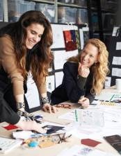 Lucy Wallace Eustice (left) and Monica Zwirner co-founded handbag company MZ Wallace to create a stylish bag that serves the needs of busy, active New Yorkers. <b>Photo: MZ Wallace.</b>