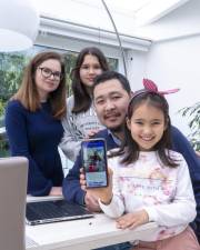 Dzhangar Sanzhiev, founder of MatchFamilies, with his family. Photo: Kai Kapitän