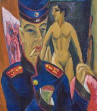 Ernst Ludwig Kirchner (1880-1938) Self-Portrait as a Soldier, 1915. Oil on canvas. Allen Memorial Art Museum, Oberlin College, Oberlin, OH. Charles F. Olney Fund