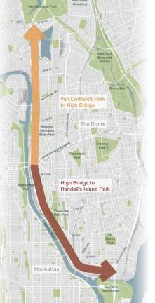 The Bronx side of the Harlem River Greenway. Photo: Dept of Transportation