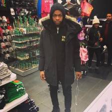 A 33-year-old man, Rashaun Hopkins (above), was shot to death near the Frederick Douglass Houses on April 9. A suspect remains at large.