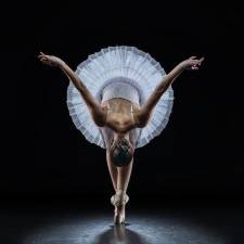 Elizabeth Yilmaz-Dobrow takes a bow in a posed ballet shot. Photo: Richard Calmes