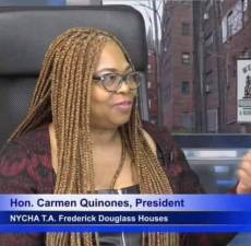 Carmen Quinones, president of the Frederick Douglass Houses Tenants Association, grew up in the complex Photo: Courtesy Carmen Quinones Facebook