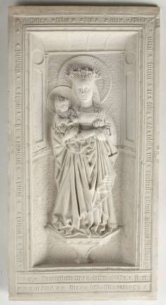 Unknown artist, Utrecht, &#x201c;Relief with the Virgin and Child (The Virgin of Zoeterwoude),&#x201d; 2nd half of 15th century, clay, 16 13/16 &#xd7; 8 11/16 &#xd7; 1 inches, Museum Catharijneconvent, Utrecht. Photo: courtesy The Frick Collection