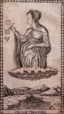 Geometria XXIIII, by an anonymous Italian 15th century artist, personifies the science for which she's named. Photo: Adel Gorgy