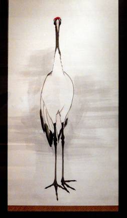 Nagasawa Rosetsu's &quot;Cranes&quot; from the Edo period (1615&#x2013;1868) are among the delights on view in the Met's Arts of Japan galleries. Photo: Adel Gorgy