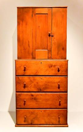 &quot;Beauty rests on utility,&#x201d; a Shaker aphorism, is embodied in a pine cupboard from 1800-1850. Photo: Adel Gorgy