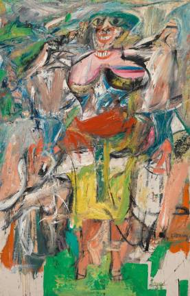 Willem de Kooning, 1904-1997 Woman and Bicycle, (1952-1953) Oil, enamel. and charcoal on linen, 76 1/2 x 49 1/8in. (194.3 x 124.8 cm) Whitney Museum of American Art, New York; purchase 55.35 &#xa9; 2014 The Willem de Kooning Foundation / Artists Rights Society (ARS), N.Y.