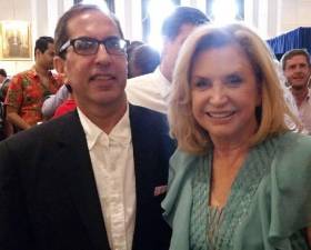 Judge Paul Feinman of the New York Court of Appeals and U.S. Rep. Carolyn Maloney in June 2017 at a Pride Month breakfast reception hosted by the congresswoman. Photo courtesy of Maloney’s office