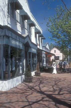 Shops along Main Street in Westport, Connecticut. Photo by: Mark Goebel via Flickr