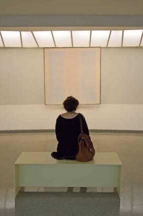 Spending time with Agnes Martin at the Guggenheim. Photo: Adel Gorgy