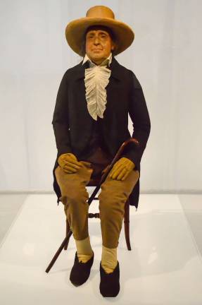 &#x201c;&#x2019;Auto-Icon&#x2019; of Jeremy Bentham.&quot; Like many sculptures in the show, it challenges viewers to consider what makes up a work of art. Photo: Adel Gorgy