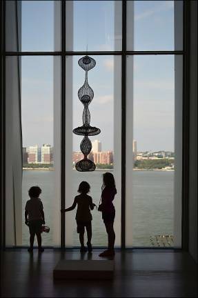 Ruth Asawa&#x2019;s sculpture, &#x201c;Number 1&#x201d; and a view from the Whitney. Photo: Adel Gorgy