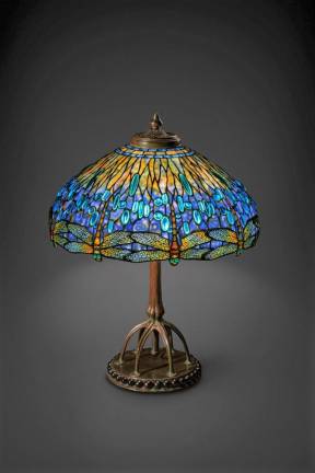 Tiffany Studios (1902–1932), probably designed by Clara Driscoll (1861–1944). Dragonfly table lamp, ca. 1900–06 Glass, bronze. Gift of Dr. Egon Neustadt New-York Historical Society