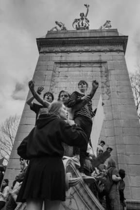 At the climate strike on March 15, 2019.