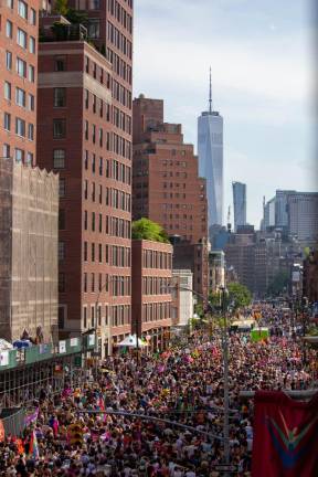 The crowd at Pride 2021. Photo: Trish Rooney