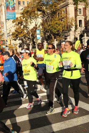 Richard Bernstein, famed as the &quot;blind New York City marathoner,&quot; competing in the 2013 Marathon. Photo: Achilles International, via Justice Richard Bernstein