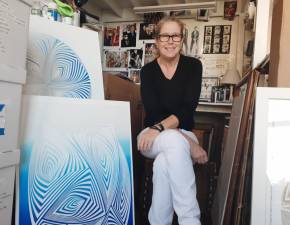 Elizabeth Gregory-Gruen in her studio. Photo: Karen Camela Watson