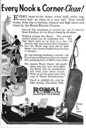 The ad for the Royal Electric Cleaner appeared in a monthly magazine over 100 years ago, but it still may offer some of the soundest advice for helping to keep pesky critters at bay in your apartment. Photo: Wikimedia Commons