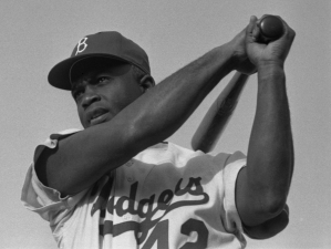 Jackie Robinson broke major league baseball’s color barrier, taking the field for the Brooklyn Dodgers in 1947. To mark the occasion, every major league ball player in the country today wears his number, 42, on April 15.