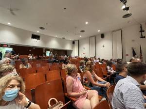 Community members attended a town hall on the UES a week after the fatal shooting of Azsia Johnson. Photo: Abigail Gruskin