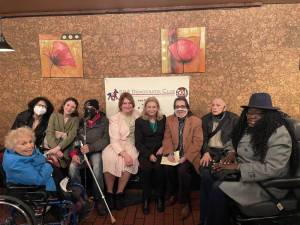 Rep. Carolyn B. Maloney (center) with members of the 504 Democratic Club, which promotes and advances interests of the disability community in NYC. Photo via Carolyn B. Maloney on Twitter