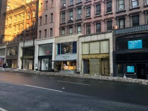 Empty storefronts on Madison Avenue. Photo: Lorraine Duffy Merkl