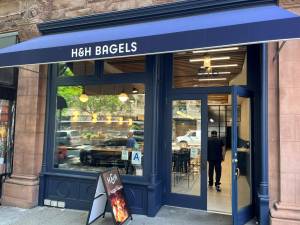 At one of the few Manhattan bagel emporiums to honot National Bagel Day on January 15, H&amp;H will give anyone who is a member of their Rewards program a free bagel and cream cheese combination,