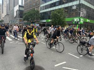 Hundreds of bike protestors started a rally at Union Square on May 30 to protest the NYPD’s recent criminalization drive against bikers.