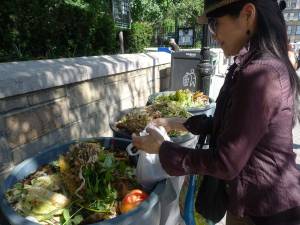 Composting at the Union Square Market. Photo: Liz Neumark