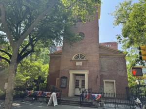 The historic Church of St. Luke in the Fields on Hudson Street is 204 years old and has long been active in Greenwich Village social causes. Its plan to rebuild its mission building after a fire is stirring a local controversy.