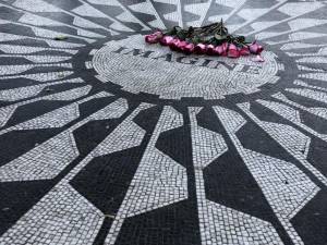 The John Lennon “Imagine” memorial mosaic from Strawberry Fields in Central Park, New York. Photo: Dave Addey, via Flickr