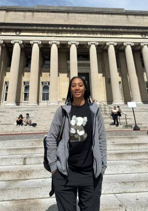 <b>Mo’ne Davis, the one time star pitcher of her Little League team, is now a graduate student at Columbia majoring in sports management with hopes to one day bring a pro woman’s basketball team to her hometown</b>. Photo: Vanessa Torres