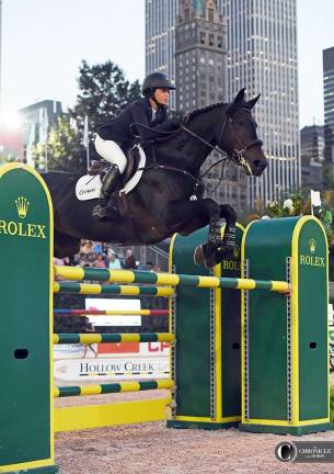 Alexandra Crown jumping at the Rolex Central Park Horse Show. Photo: Courtesy Chronicle of the Horse Magazine