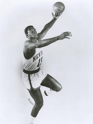 Willis Reed played ten seasons in the NBA, all with the Knicks and led them to their only two world championships. Photo: Knicks publicity photo