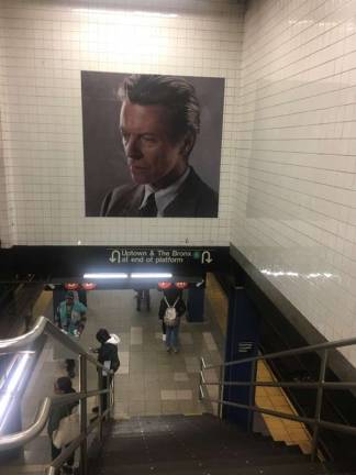 As a squire in the subway stairwell. Photo: Mark Nimar