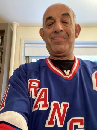 The author in his Rangers jersey. Photo: Jon Friedman